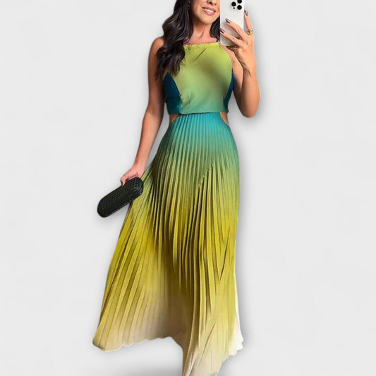 Haven - Trendy Backless Tie-Dye Maxi Dress