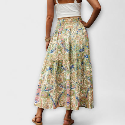 Patterned Flowy Skirt