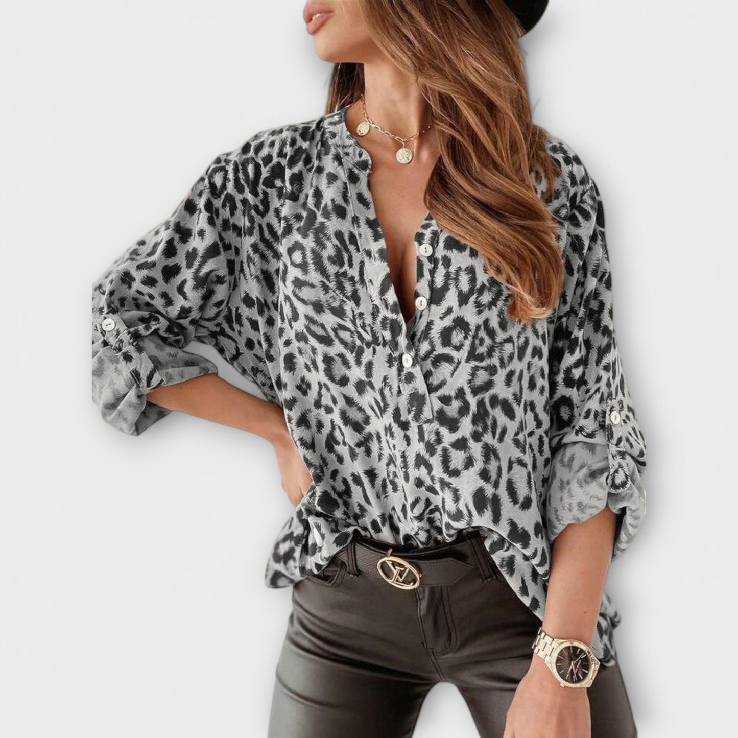Trendy Leopard Print Blouse