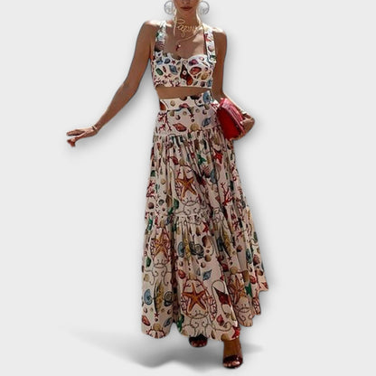 Heather - Chic Two-Piece Skirt Set