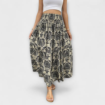 Patterned Flowy Skirt