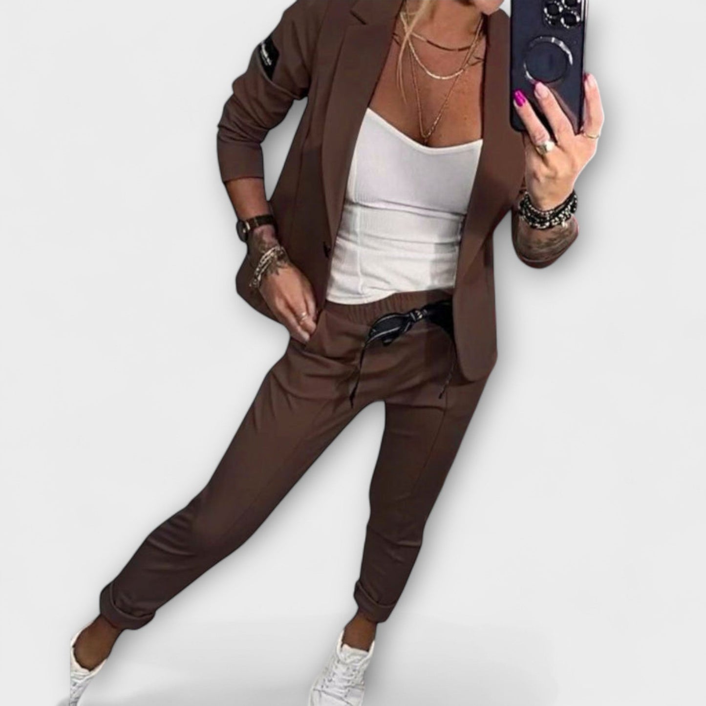 Malou - Matching Set of Top, Jacket, and Pants