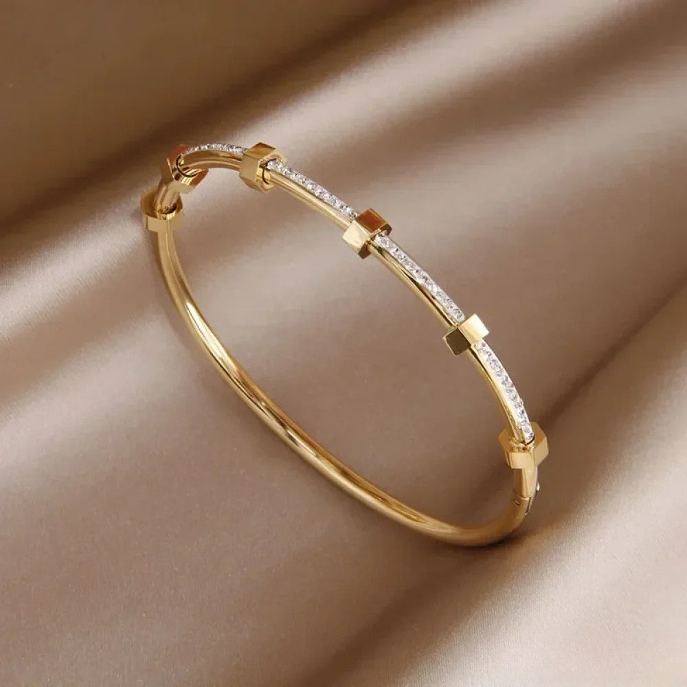 Elegant Light Design Golden Bracelet