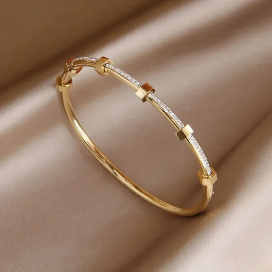 Elegant Light Design Golden Bracelet