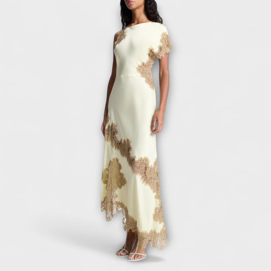 Margaret - Maxi Dress with Satin and Lace Details