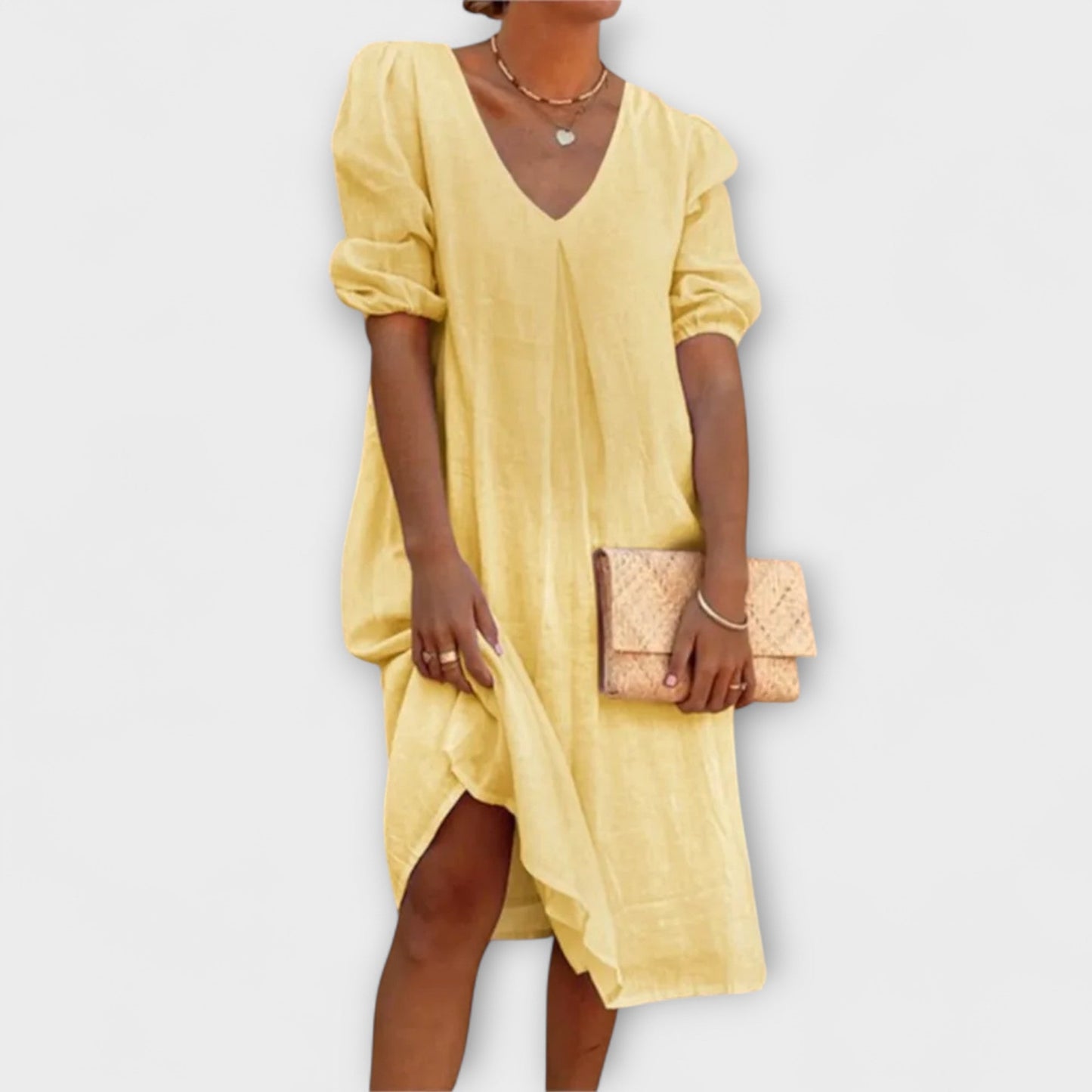 Fanny - Elegant Summer Dress with Crochet Accents