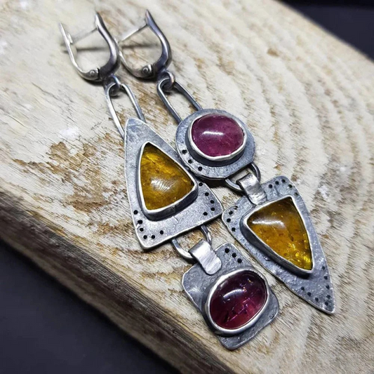 Retro Triangle Geometric Earrings