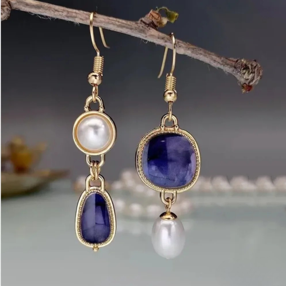 Vintage Blue Stone Earrings