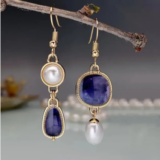 Vintage Blue Stone Earrings