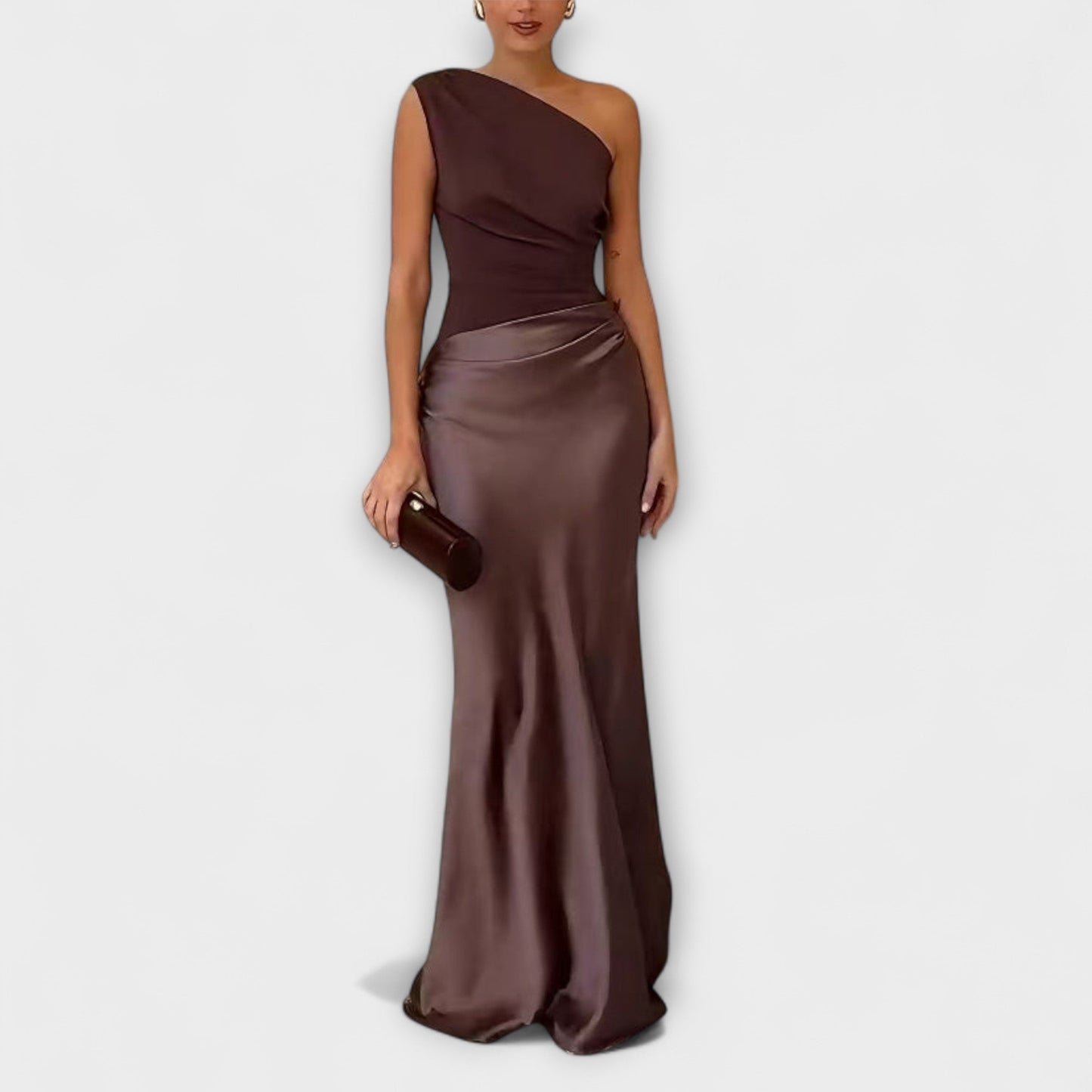 Chic One-Shoulder Pleated Maxi Dress