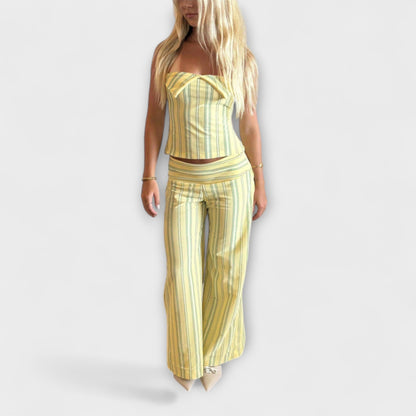 Anastasia - Classic Striped Pants Set