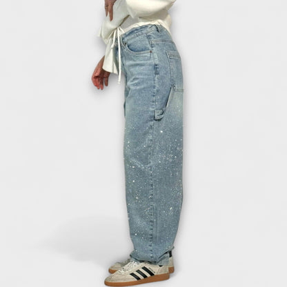 Fable - Balloon Carpenter Style Shine Denim Jeans