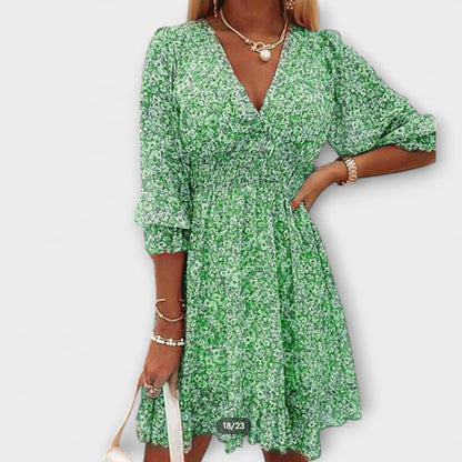 Women's Floral Puff Sleeve Dress