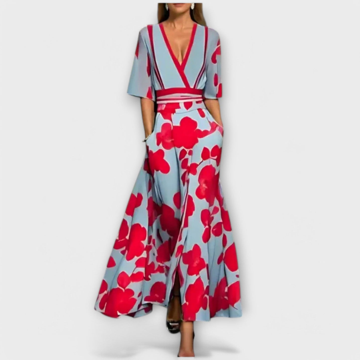 Elegant Floral Print Dress