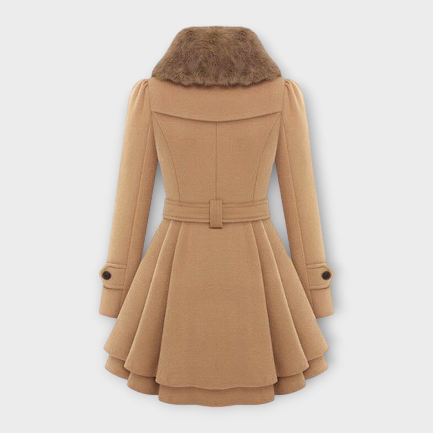 Emma - Stylish Coat with Faux Fur Collar