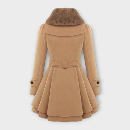 Emma - Stylish Coat with Faux Fur Collar