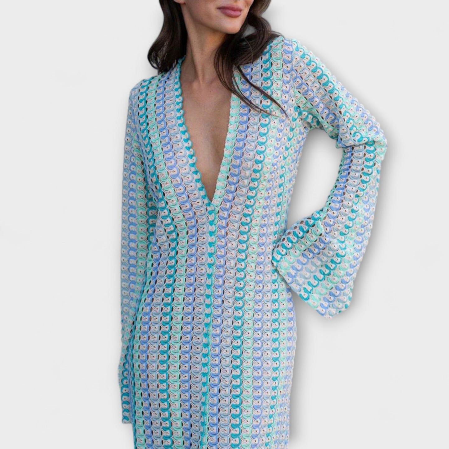 Elina – Maxi Dress with V-Neck and Vacation Vibes