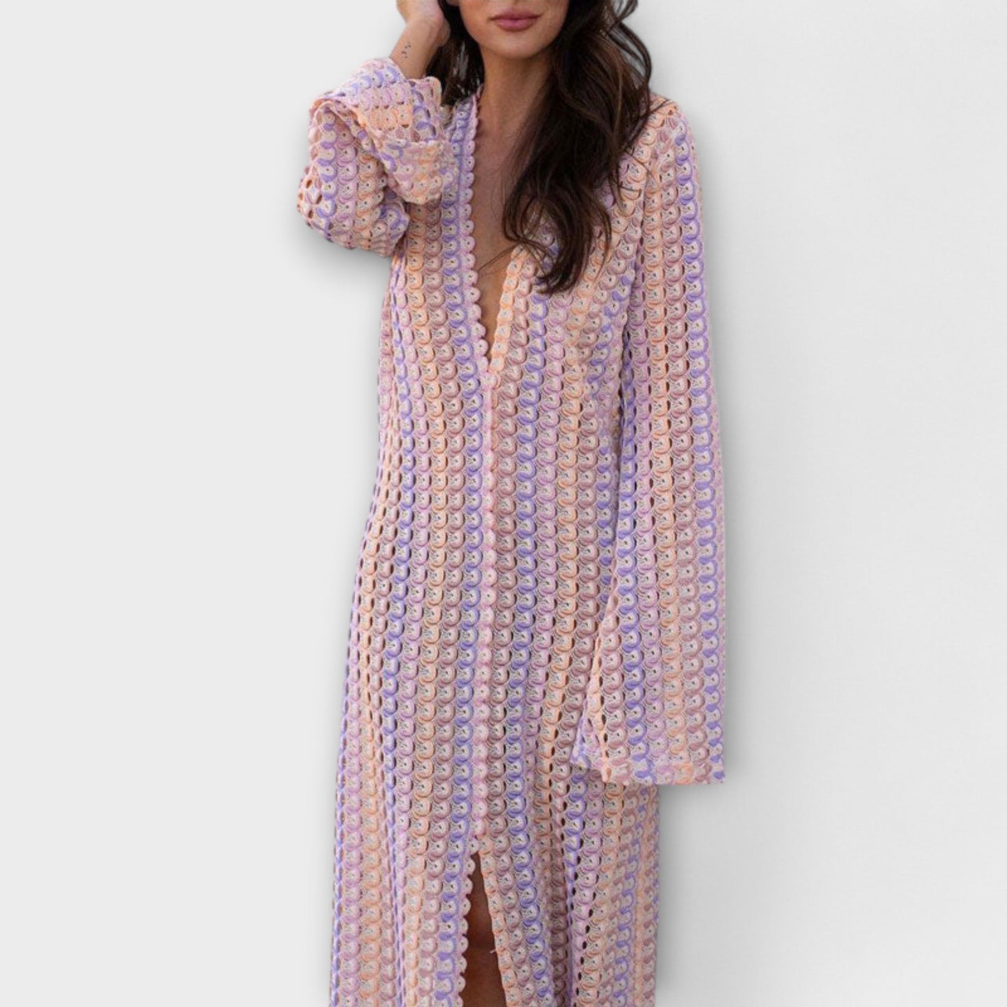Elina – Maxi Dress with V-Neck and Vacation Vibes