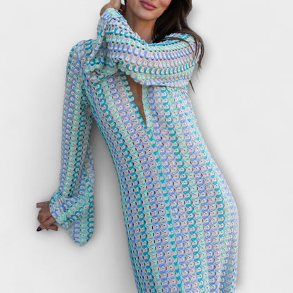 Elina – Maxi Dress with V-Neck and Vacation Vibes