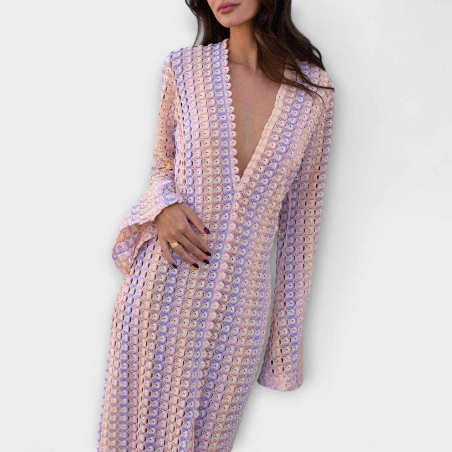 Elina – Maxi Dress with V-Neck and Vacation Vibes