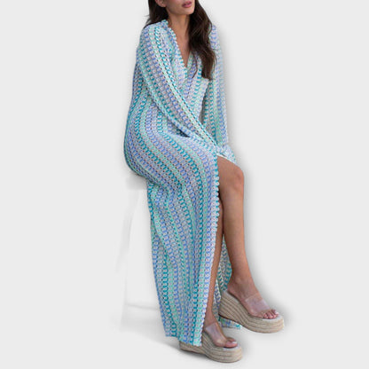 Elina – Maxi Dress with V-Neck and Vacation Vibes