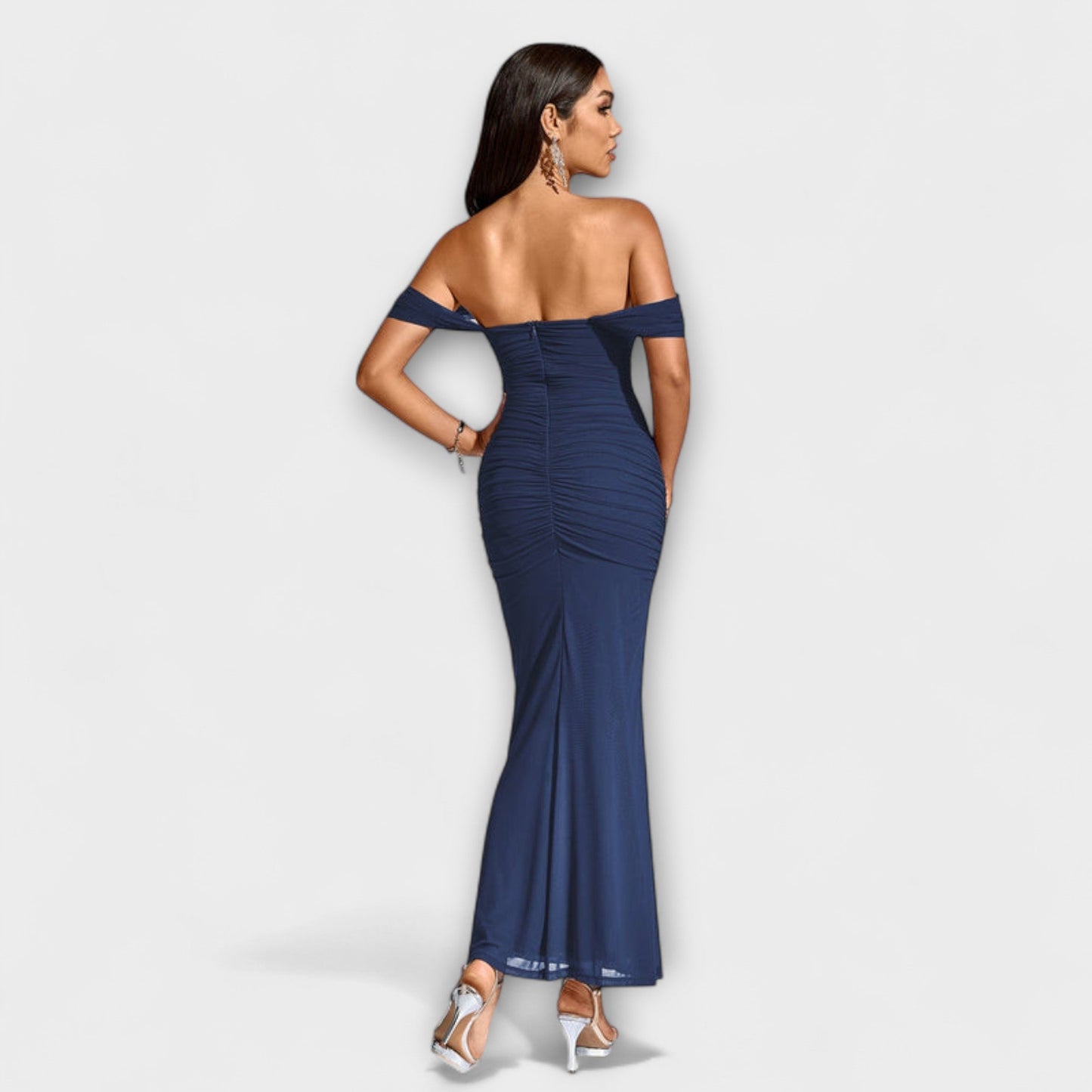 Ione - Off-the-Shoulder Ruffled Bodycon Dress