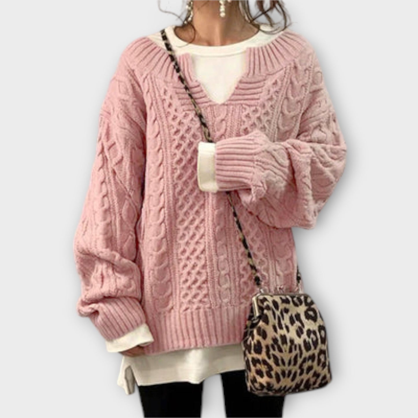 Chunky Cable Knit Oversized Sweater
