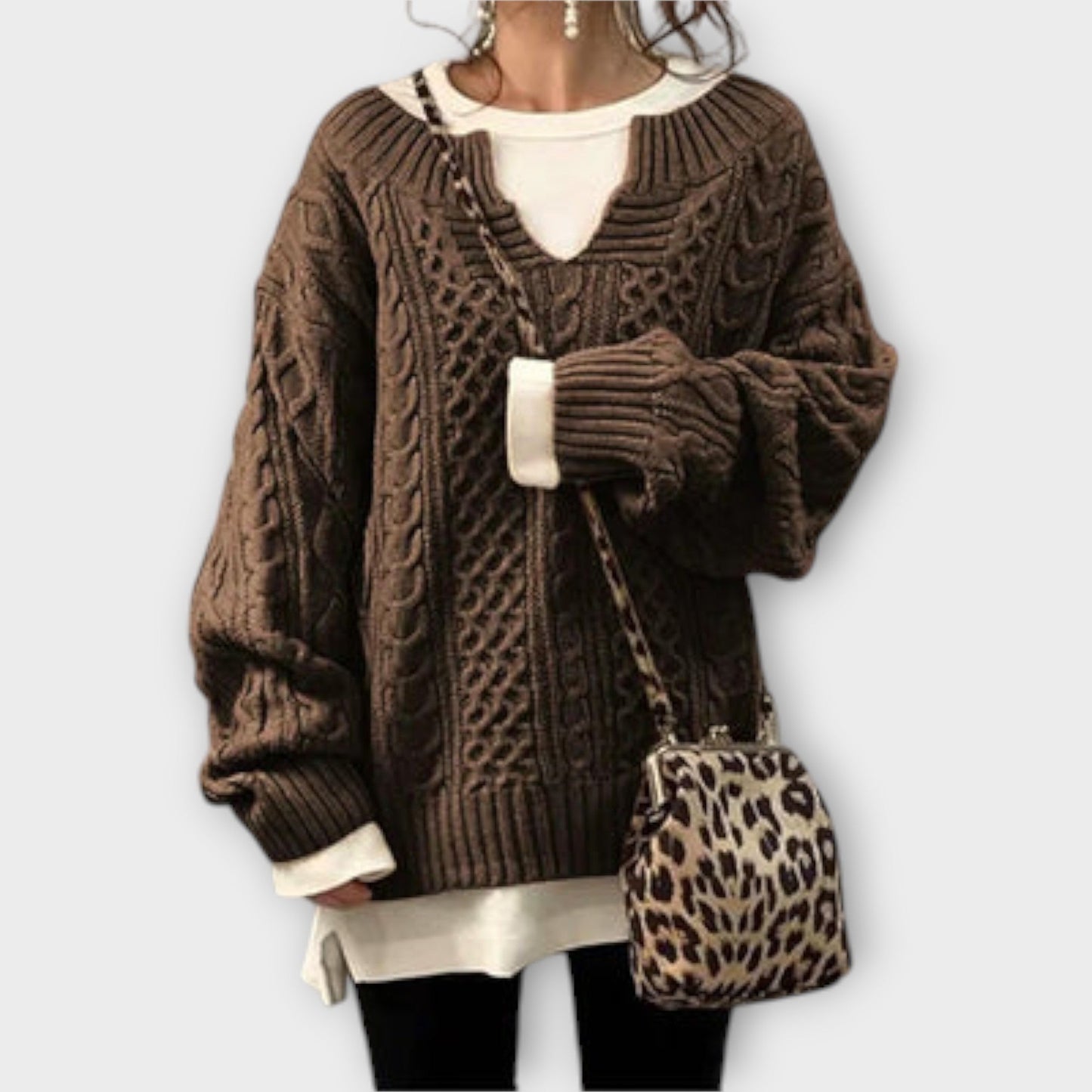 Chunky Cable Knit Oversized Sweater