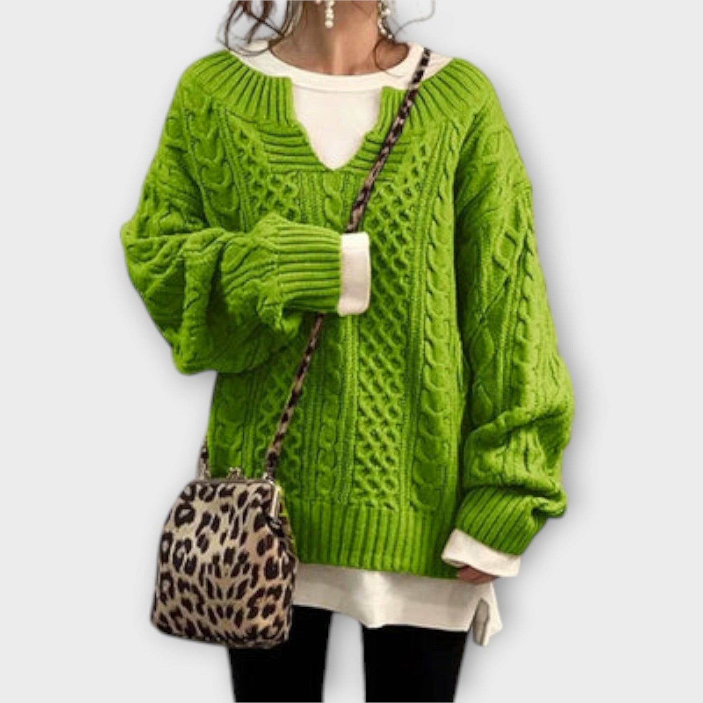 Chunky Cable Knit Oversized Sweater