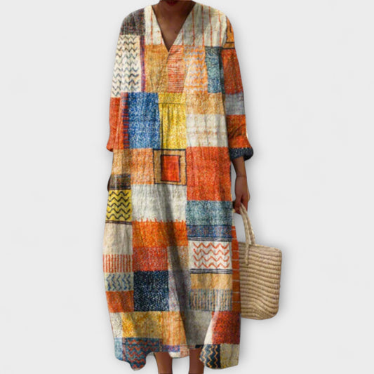 Vianna - Stylish Dress with Geometric Pattern