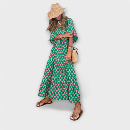 Chic Geometric Maxi Dress