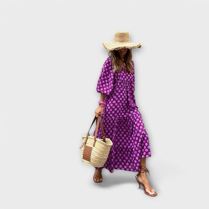 Chic Geometric Maxi Dress
