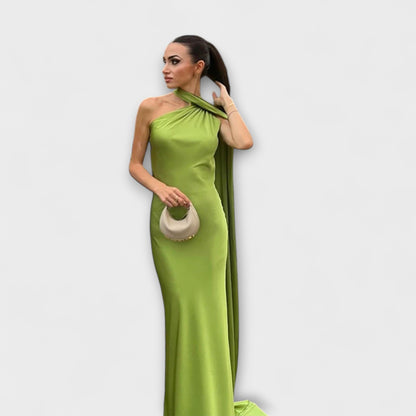Stylish Off-Shoulder Halter Maxi Dress