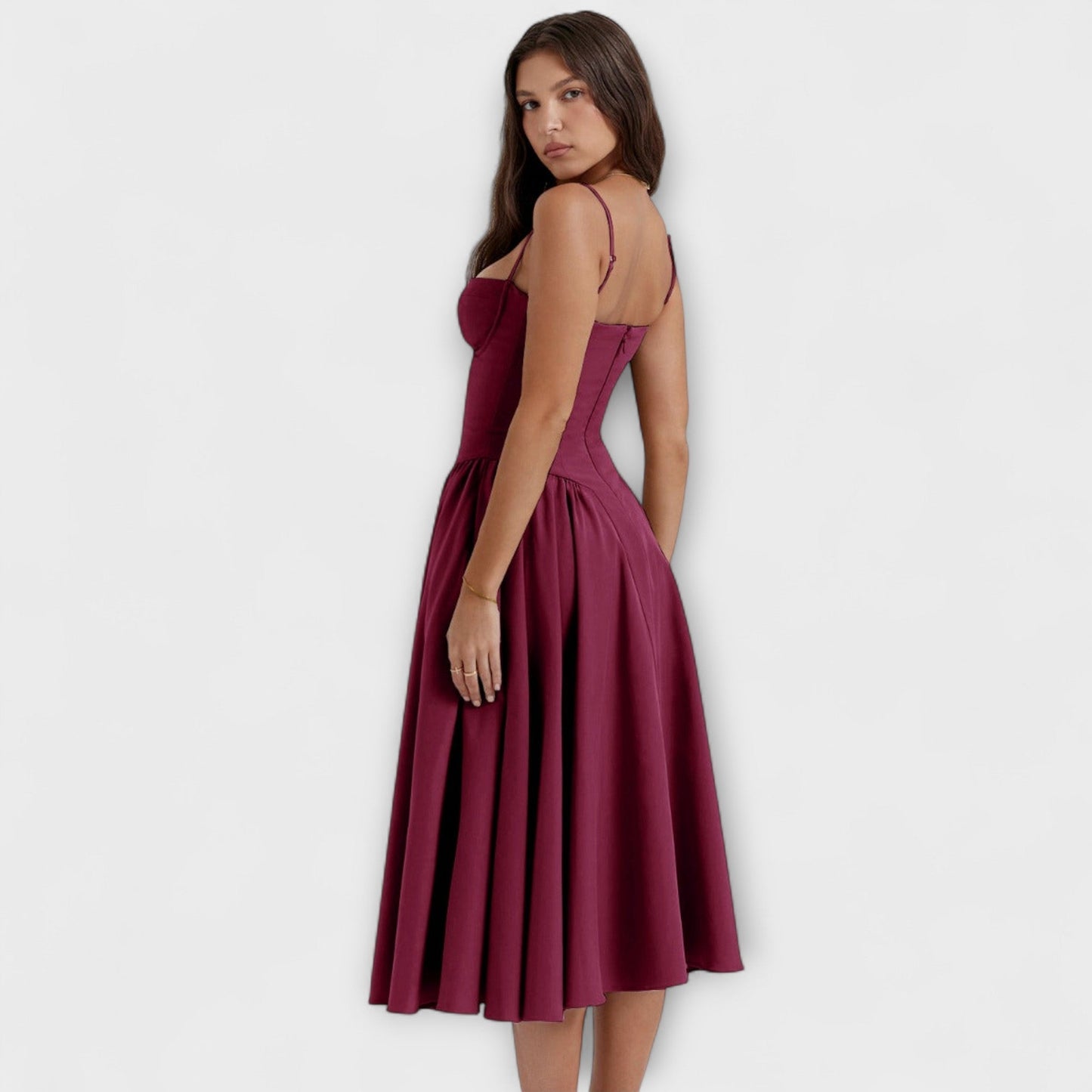 Rosalie - Elegant Sleeveless Corset Dress