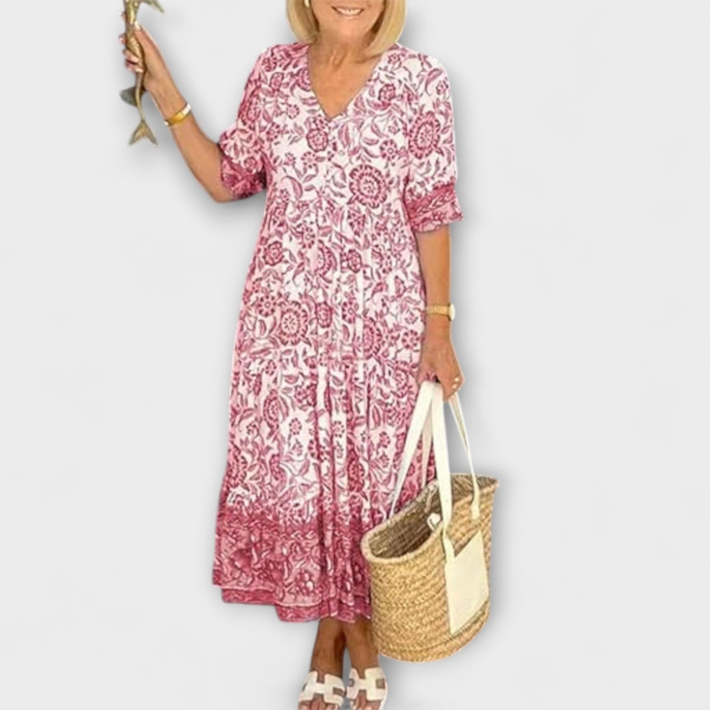 Caitlin - Elegant Floral Dress