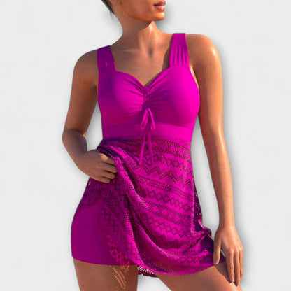 Isabella - Two-Piece Swimsuit Set with Skirt