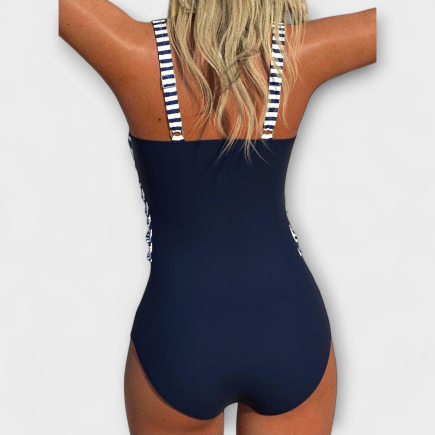Diane - Striped Crossback Swimsuit