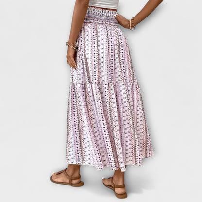 Patterned Flowy Skirt