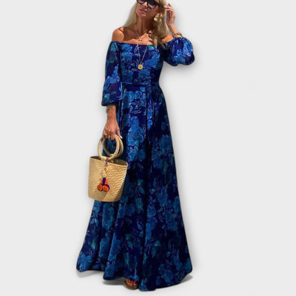 Juniper - Floral Off-the-Shoulder Smocked Maxi Dress