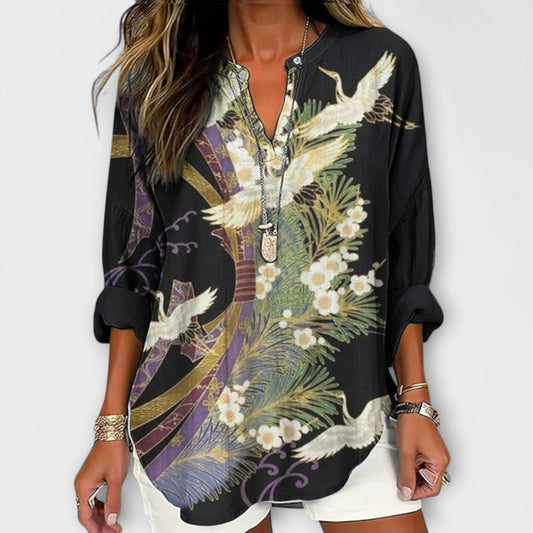 Ellie - Botanical Elegance Top