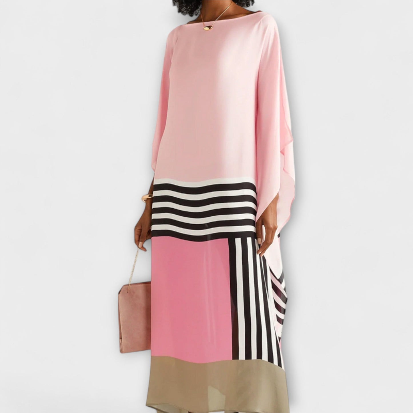 Elenora - Geometric Kaftan with Locker Cut