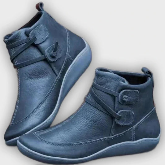 Carys – Women’s Orthopaedic Mid-Top Boots with Buckle Strap Design