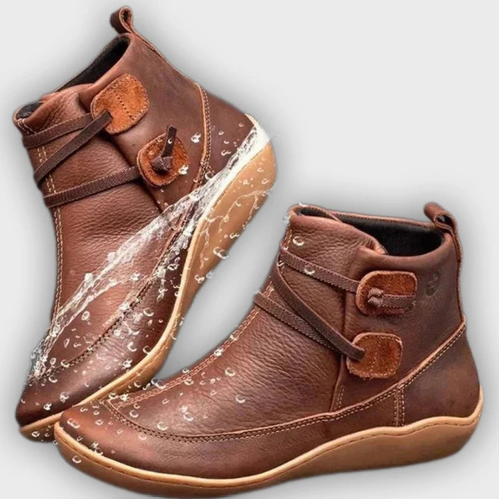 Carys – Women’s Orthopaedic Mid-Top Boots with Buckle Strap Design
