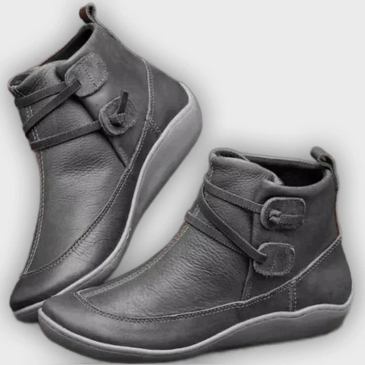 Carys – Women’s Orthopaedic Mid-Top Boots with Buckle Strap Design