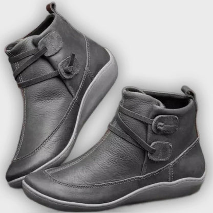 Carys – Women’s Orthopaedic Mid-Top Boots with Buckle Strap Design