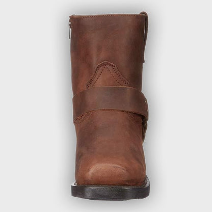 Elise – Women’s Zip-Up Leather Ankle Boots with Sleek Silhouette
