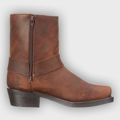 Elise – Women’s Zip-Up Leather Ankle Boots with Sleek Silhouette