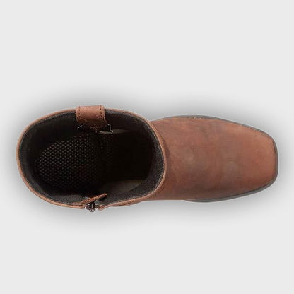 Elise – Women’s Zip-Up Leather Ankle Boots with Sleek Silhouette