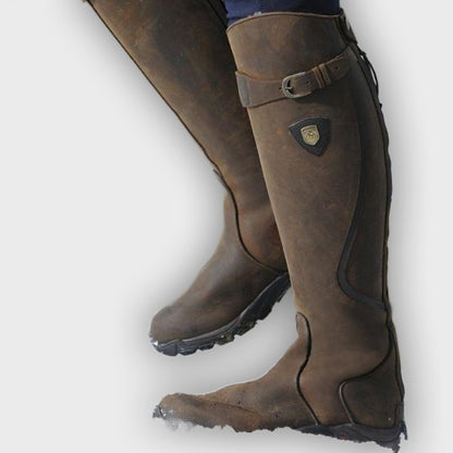 Elspeth – Women’s Waterproof PU Leather Riding Boots with Warm Lining