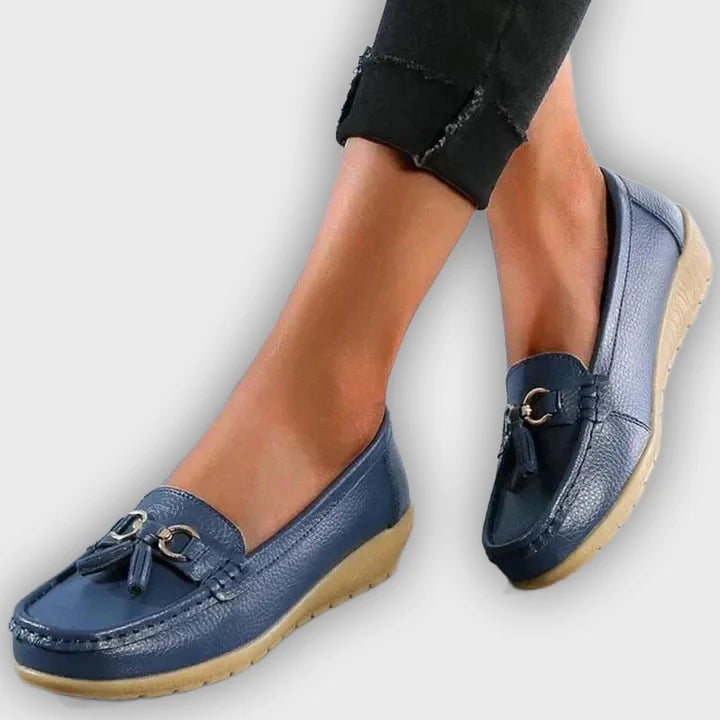 Ingrid – Women’s Leather Moccasins – Cushioned Sole – Tassel Detail